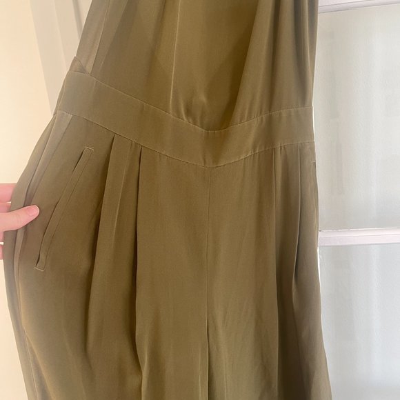 rag & bone Scarlet satin-trimmed silk halterneck jumpsuit - Picture 6 of 8